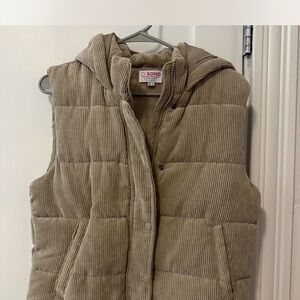 Ci Sono Beige Corduroy Vest